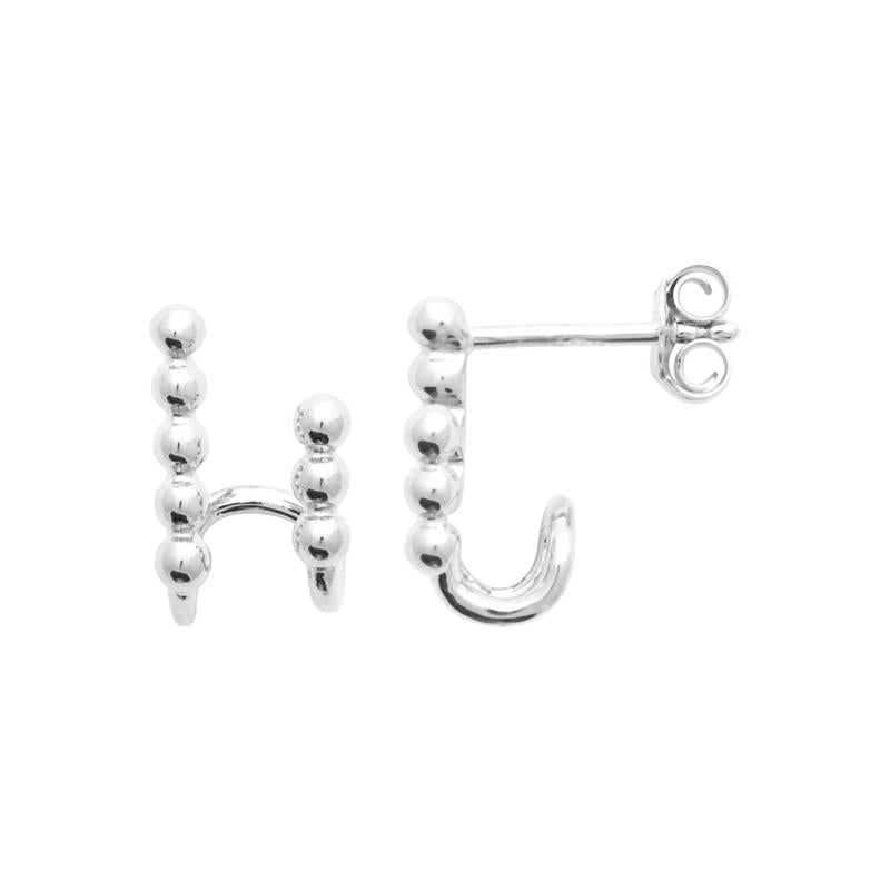 Boucles d'oreilles doubles perlées en argent