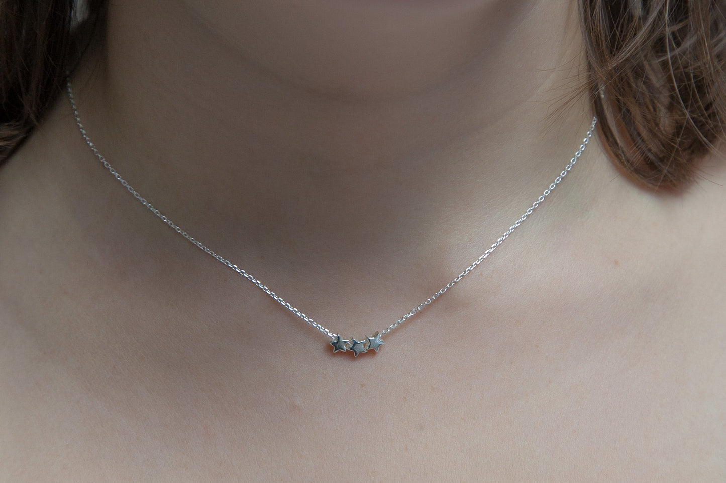 Collier 3 étoiles en argent