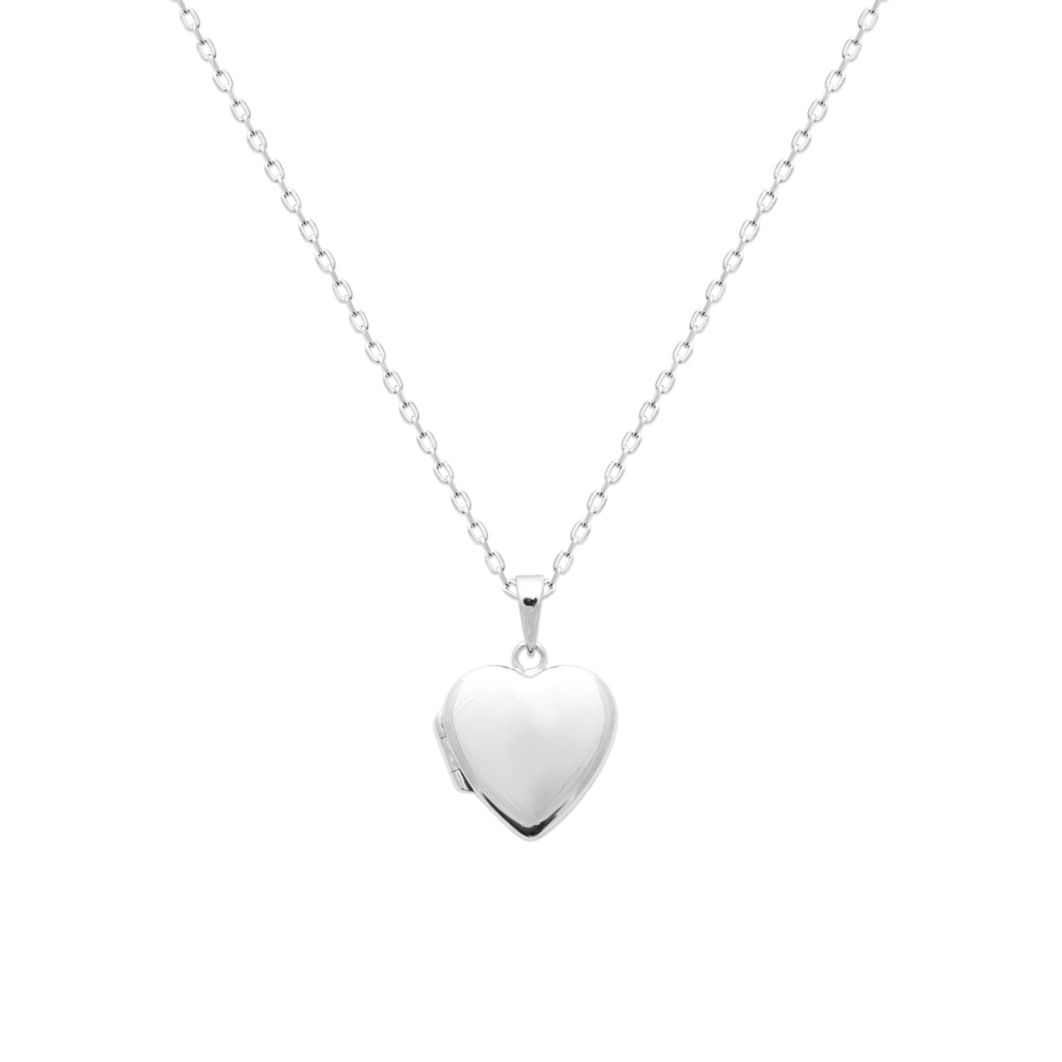 Collier pendentif porte-photo coeur en argent