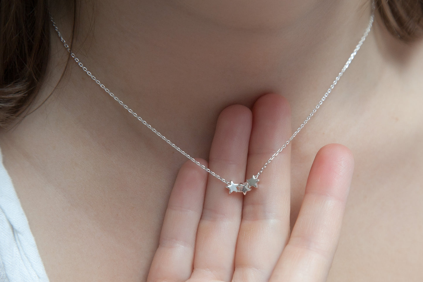 Collier 3 étoiles en argent