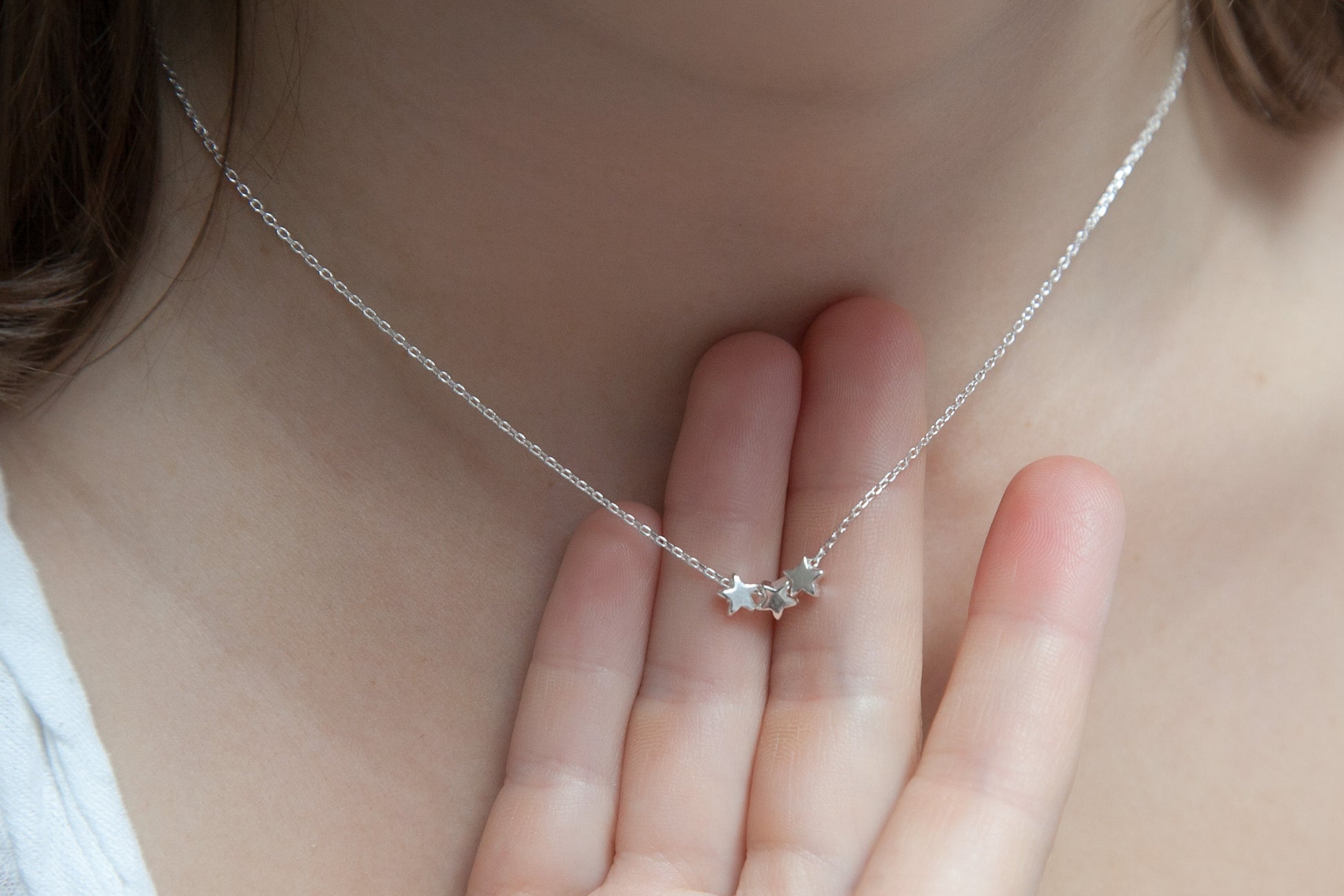 Collier 3 étoiles en argent