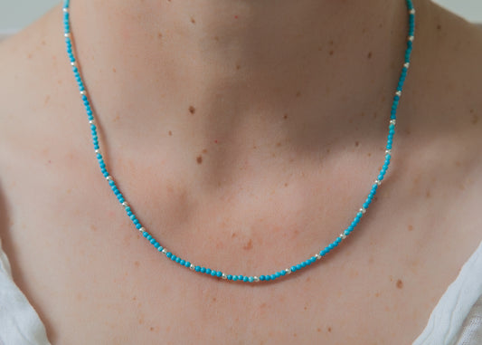 Collier turquoise argent