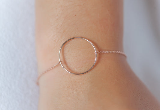 Bracelet 1 rond plaqué or rose