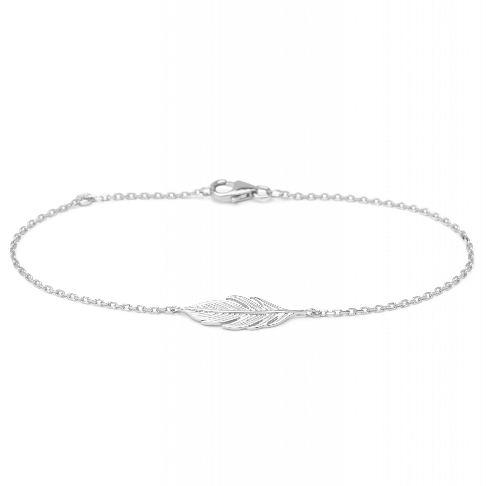 Bracelet plume en argent Elise et moi